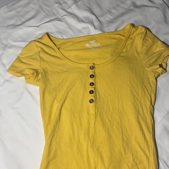 Yellow T-shirt Cut Body Suit - Picture 2 of 2